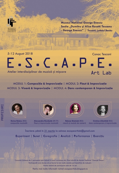ESCAPE Art Lab îşi aşteaptă cursanții la Tescani în luna august